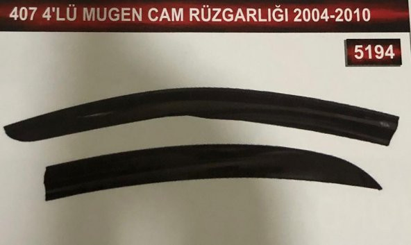 Peugeot 407 4lü Mugen Cam Rüzgarlık Seti ürün görseli 1