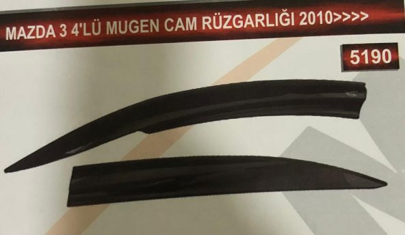 Mazda 3 4lü Mugen Cam Rüzgarlık Seti ürün görseli 1