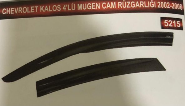 Chevrolet Kalos 4lü Mugen Cam Rüzgarlık Seti ürün görseli 1