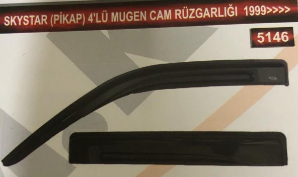 Nissan Skystar(pikap) 4lü Mugen Cam Rüzgarlık Seti ürün görseli 1