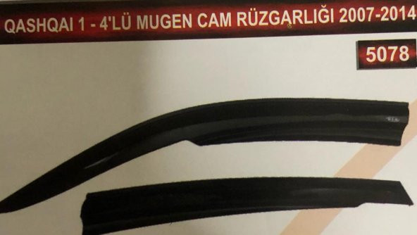 Nissan Qashqai 4lü Mugen Cam Rüzgarlık Seti ürün görseli 1