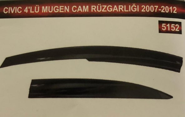 Honda Civic 4lü Mugen Cam Rüzgarlık Seti ürün görseli 1