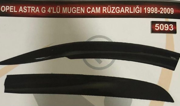 Opel Astra G 4lü Mugen Cam Rüzgarlık Seti ürün görseli 1