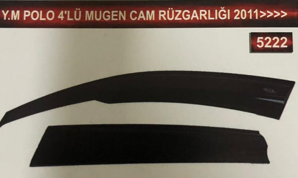 Volkswagen Polo 4lü Mugen Cam Rüzgarlık Seti ürün görseli 1