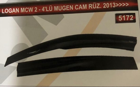 Renault Dacia Logan MCW2 4lü Mugen Cam Rüzgarlık Seti ürün görseli 1