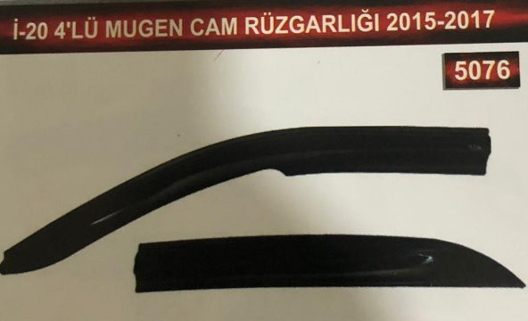 2015 üzeri Hyundai i-20 4lü Mugen Cam Rüzgarlık Seti ürün görseli 1