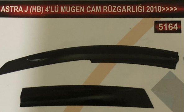 Opel Astra J (HB) 4lü Mugen Cam Rüzgarlık Seti ürün görseli 1