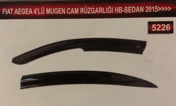 Fiat Egea 4lü Mugen Cam Rüzgarlık Seti - Resim 5