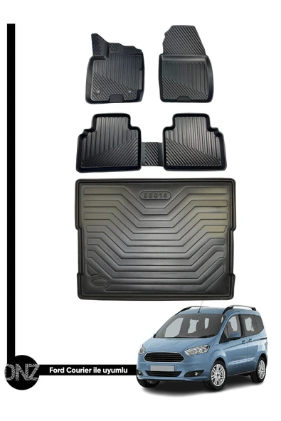 Leader Ford Courier 3d Havuzlu Paspas+bagaj Havuzu 3d Ikili Set ürün görseli 1