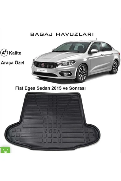 Mugen Fiat Egea Sedan 2015 Ve Sonrası 3d Bagaj Havuzu (2502K) ürün görseli 1