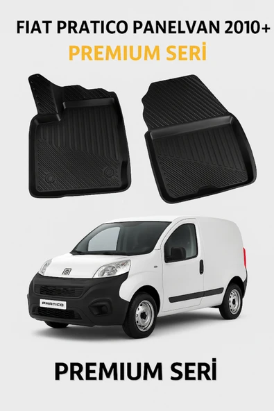 Black Gold Fiat Pratico Panelvan 2010+ Uyumlu 3D Oto Paspas Ön İki ürün görseli 1