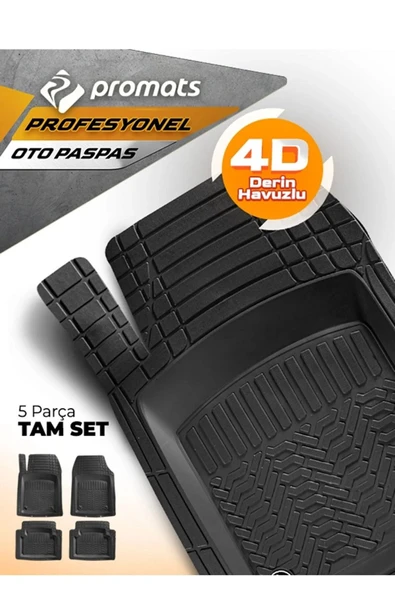 PROMATS Opel Corsa B 1993-2000 Oto Paspas Profesyonel 4d (siyah) ürün görseli 1