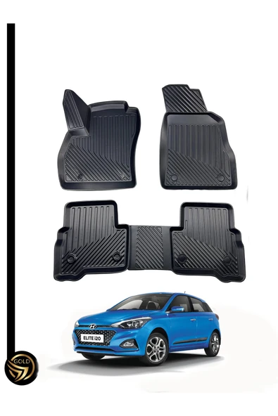 Black Gold Hyundai I20 2014-2019 3d Oto Paspas Havuzlu Rjn ürün görseli 1