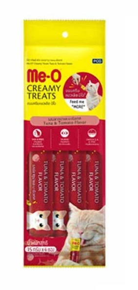 Me-O Creamy Treats Ton Balığı Ve Domatesli Kedi Ödül Maması 15 gr x 4 ürün görseli 1