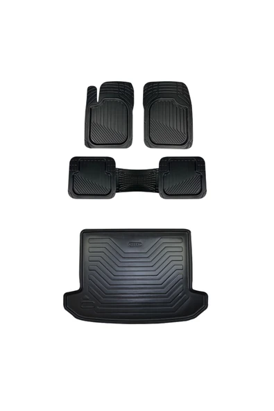 Black Gold Renault Kangoo Multıx Combi 2010 - 2016 3D Novax Oto Paspas ve Tam Uyumlu Bagaj Havuzu Seti ürün görseli 1