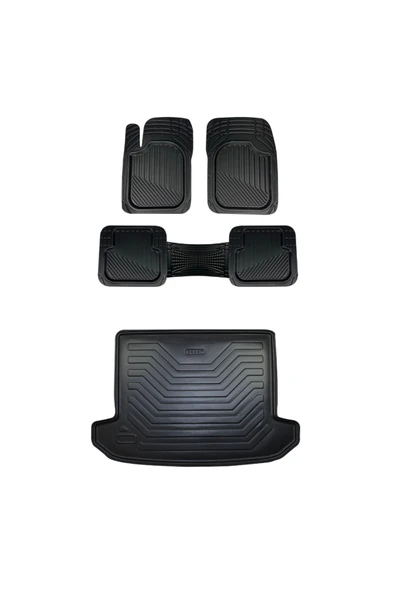 Black Gold Fıat Doblo 2001 - 2009 3D Novax Oto Paspas ve Tam Uyumlu Bagaj Havuzu Seti ürün görseli 1