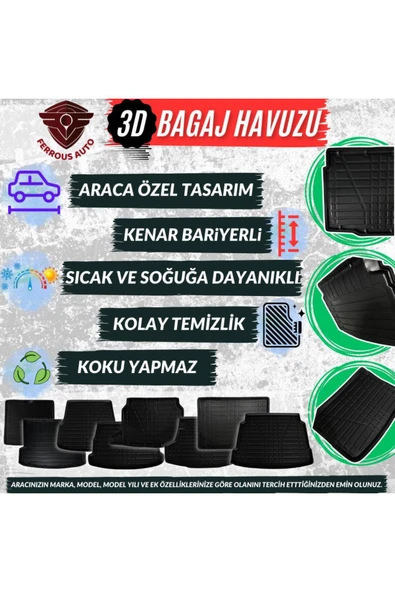 Refref Opel Combo Ferrous 3d Bagaj Havuzu 2019 Ve Üstü - Resim 2