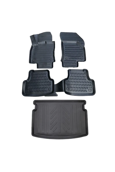 Leader Volkswagen Golf 7 2013-2020 Arası 3d Paspas Ve Bagaj Havuzu Seti ürün görseli 1