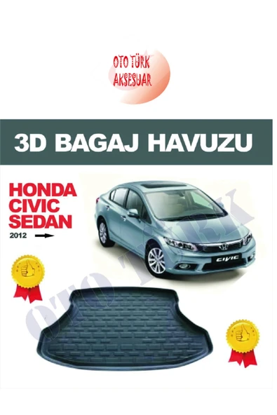 Leader Honda Cıvıc Bagaj Havuzu Uyumlu Siyah ürün görseli 1