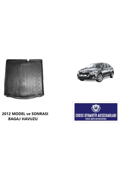 Cross Oto Aksesuarları Peugeot 301 Sedan 2012 ve Sonrası Uyumlu Bagaj Havuzu ürün görseli 1