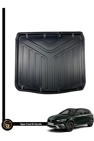 Black Gold Fiat Egea Cross Uyumlu Kauçuk Galaxy Model Bagaj Havuzu ürün görseli 1