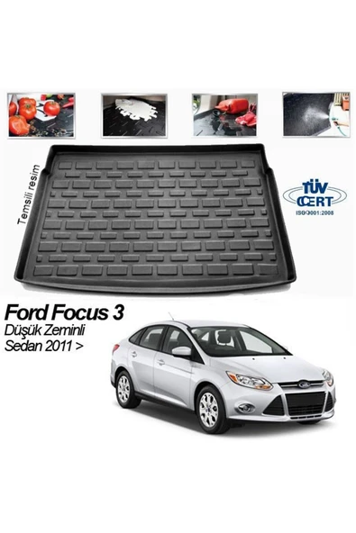 Leader Ford Focus 3 Sedan Bagaj Havuzu Paspası 2012-2015 ürün görseli 1