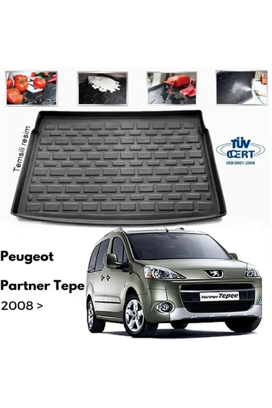 Leader Peugeot Partner Tepee Bagaj Havuzu Paspası ürün görseli 1