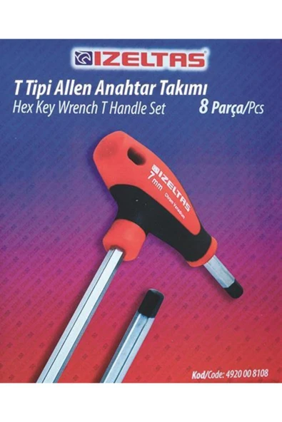 İZELTAŞ  8'li T Tipi Allen Anahtar Tk. ürün görseli 1