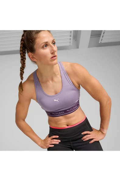 Puma 4KEEPS ELASTIC BRA - P Pale Plum - Resim 3