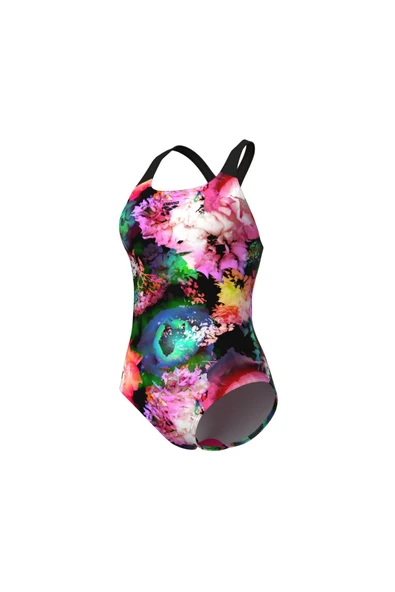 ARENA Women's Roseland Swimsuit Swimproback Black Multi ürün görseli 1
