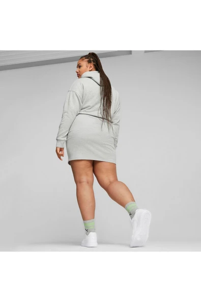 Puma CLASSICS Ribbed Skirt Light Gray Heather - Resim 5