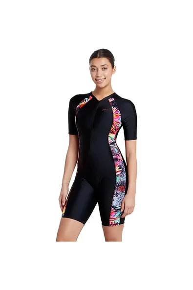 Zoggs Stellar Kneesuit Sleeve Print Kadın Mayosu ürün görseli 1