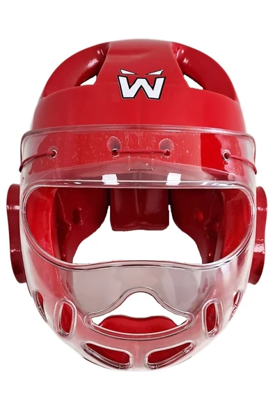 whiteface Taekwondo Camlı Mantar Kask (Kırmızı) ürün görseli 1
