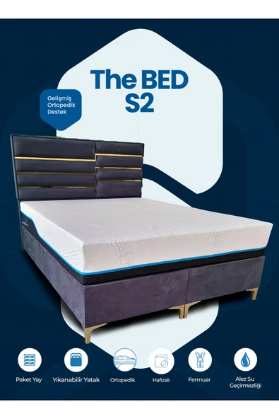 MEG'A Bedding Meg'a The Bed S2 Torba Yaylı Yatak Fermuarlı Yıkanabilir Kılıflı Ortopedik Visco Yatak ürün görseli 1