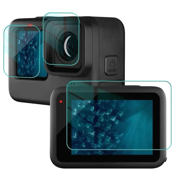 Gopro Hero 9/10/11/12 ile uyumlu Ekran Koruyucu Uyumlu 9H Nano ürün görseli 1