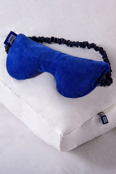 Sleeptown Cooly ipek Lavantalı Göz Yastığı, Uyku Bandı, Ağırlıklı Göz Maskesi-mavi ürün görseli 1