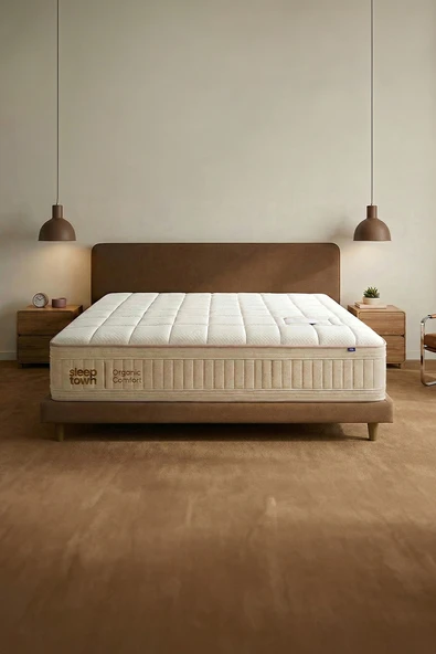 Sleeptown Organic Comfort Ortopedik Çift Taraflı Micro Pocket Yaylı Yatak Tek/Çift Kişilik ürün görseli 1