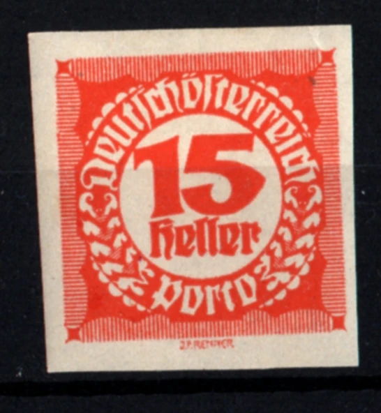 EABİ-Avusturya 1920 Dantelsiz Taxe Pulları 15 H (ws1351) ürün görseli 1