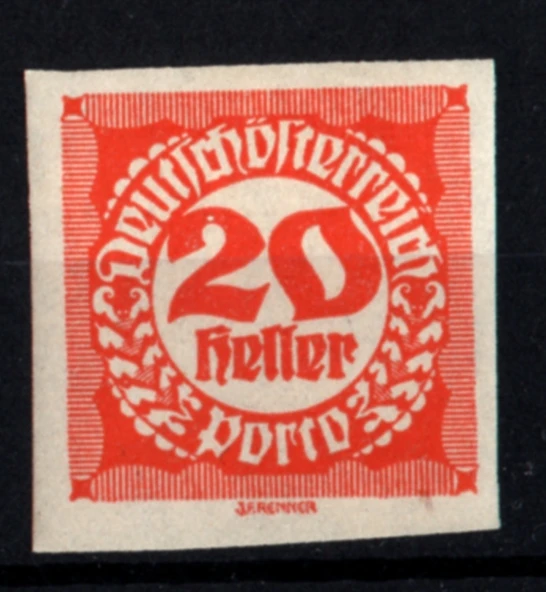 EABİ-Avusturya 1920 Dantelsiz Taxe Pulları 20 H (ws1352) ürün görseli 1