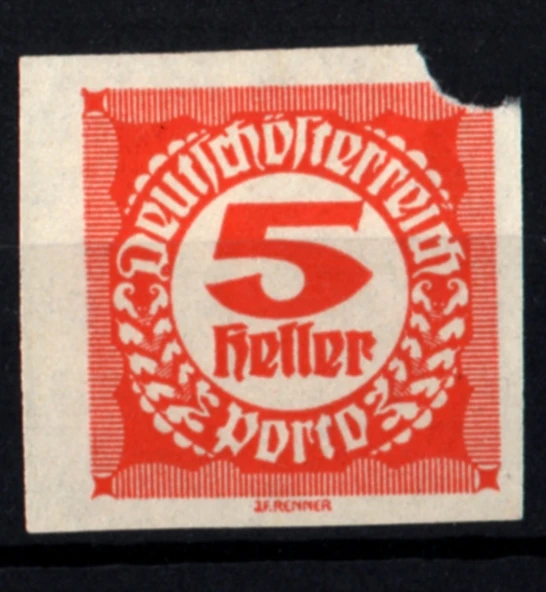 EABİ-Avusturya 1920 Dantelsiz Taxe Pulları 5 H (ws1349) ürün görseli 1
