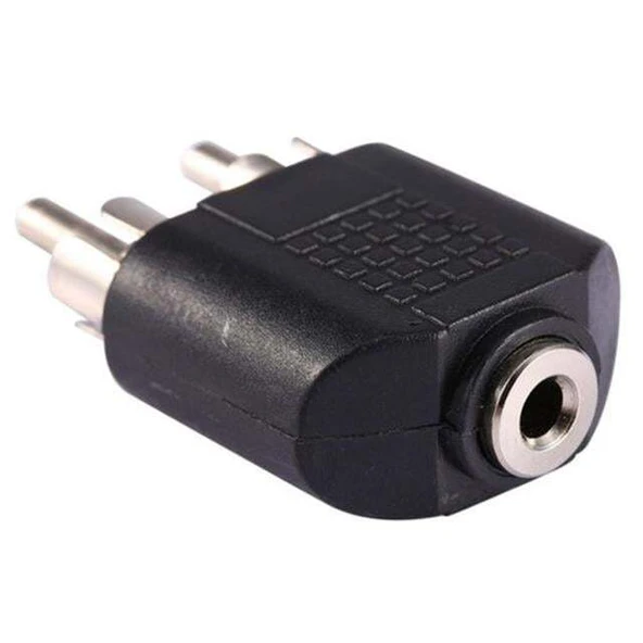 3.5 Mm Stereo Dişi  / 2 Rca Erkek Çevirici Jack ürün görseli 1