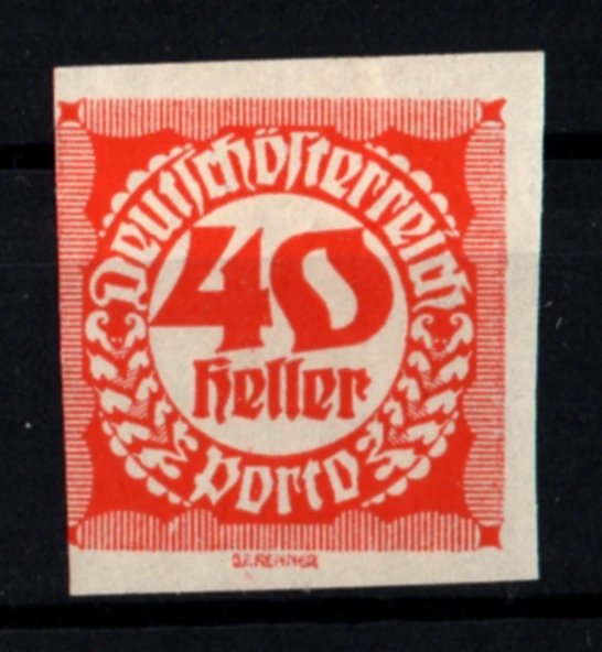 EABİ-Avusturya 1920 Dantelsiz Taxe Pulları 40 H (ws1356) ürün görseli 1