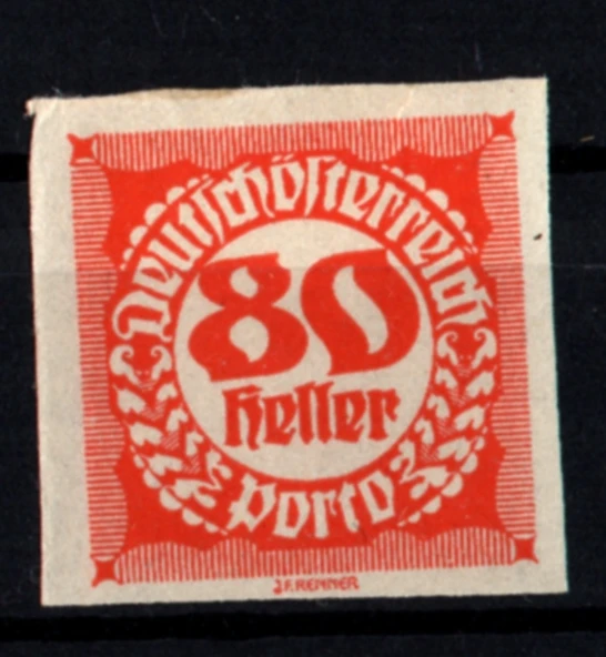 EABİ-Avusturya 1920 Dantelsiz Taxe Pulları 80 H (ws1358) ürün görseli 1