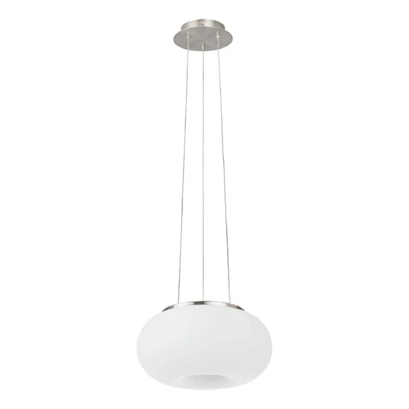 Eglo 86813 OPTICA 110 Cm Yüksekliğinde Çelik Nikel Mat Sarkıt Avize ürün görseli 1