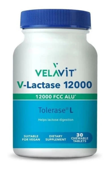 Velavit V Lactase 12000 30 Tablet ürün görseli 1