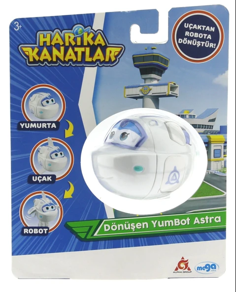 PARAPLY Harika Kanatlar Dönüşen Tekli Figür YumBot Astra Kız Erkek Çocuk Oyuncak Eğitici Oyuncaklar ürün görseli 1