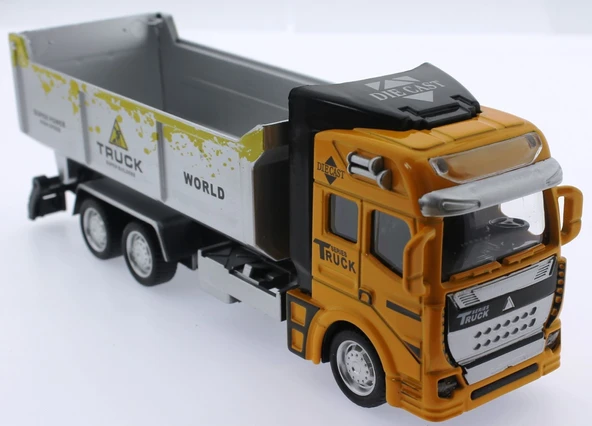PARAPLY Die Cast Çek Bırak Sarı Kamyon Kız Erkek Çocuk Oyuncak Eğitici Oyuncaklar ürün görseli 1