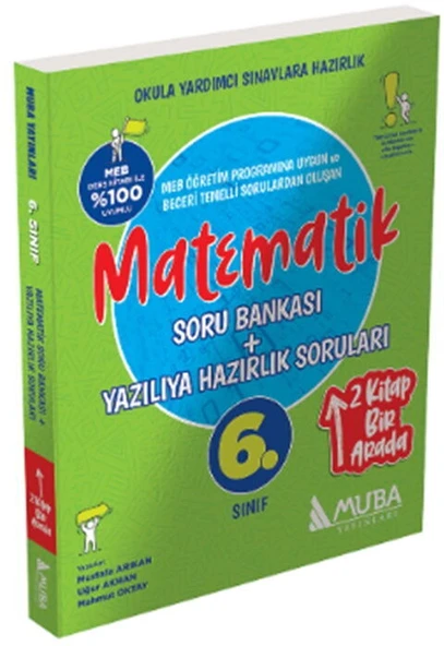 Muba Yayınları 6. Sınıf Matematik Soru Bankası Yazılıya Hazırlık Soruları 2 si 1 Arada ürün görseli 1