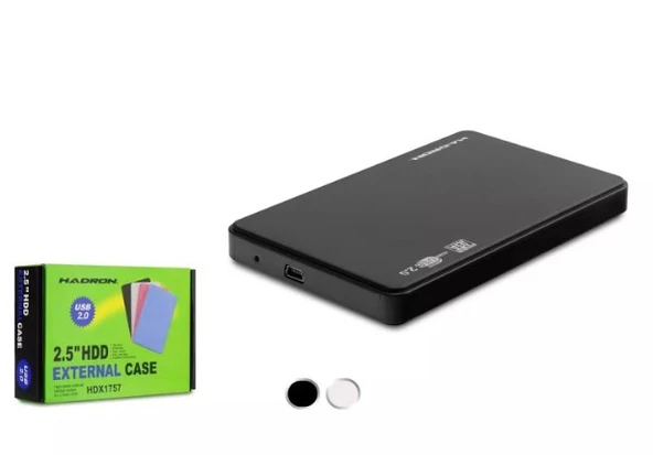 Hadron HDX1757, 2.5  SATA HDD , SSD Harici Disk Kutusu USB 2.0 ,  Tak Çalıştır Siyah ürün görseli 1