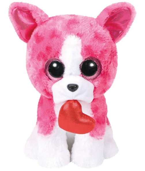 PARAPLY Ty Beanie Boo´s Pembe Köpek Romeo Peluş 25cm Kız Erkek Çocuk Oyuncak Eğitici Oyuncaklar ürün görseli 1